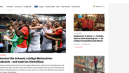'Aargauer Zeitung' - 'Loucura! Suíça bate campeã mundial e está nos quartos-de-final'