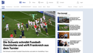 '20 Minuten' - 'Suíça faz história e afasta França do torneio'