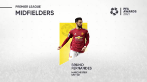 Rúben Dias, Cancelo e Bruno Fernandes no onze ideal da Premier League