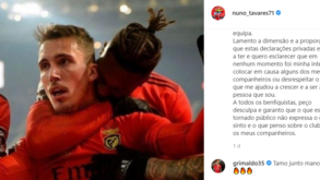 Grimaldo perdoa Nuno Tavares no caso do vídeo polémico: «Estamos juntos, mano»