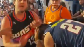 Denver-Phoenix foi animado nas bancadas: insólita cena de pancadaria em jogo da NBA 