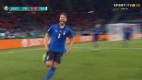 Berardi arrancou e Locatelli só precisou de encostar: assim foi o primeiro da Itália frente à Suíça
