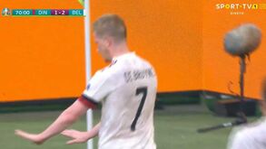 Depois da assistência, o golo: De Bruyne marcou à Dinamarca e celebrou assim