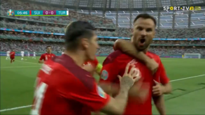 O golaço de Seferovic que deu vantagem à Suíça diante da Turquia