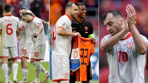 Guarda de honra e camisola especial: Pandev homenageado no último jogo pela Macedónia do Norte 