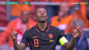 Macedónia-Holanda: passe magistral de Malen e Wijnaldum marca na recarga após remate de Depay