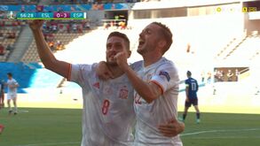 Pablo Sarabia fez assim o terceiro golo da Espanha contra a Eslováquia