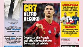 'Outro recorde': Cristiano Ronaldo em destaque nas capas da imprensa italiana 
