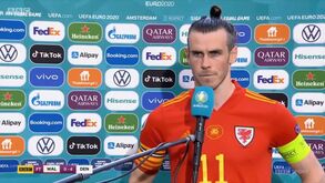 A reação de Bale quando lhe perguntaram se era o seu último jogo pelo País de Gales 