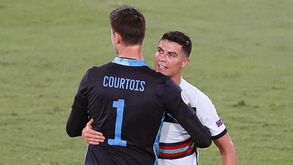 UEFA revela conversa entre Cristiano Ronaldo e Courtois no fim do Bélgica-Portugal