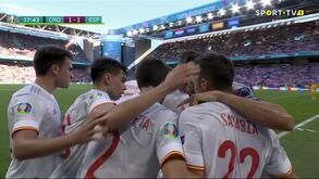 Espanha chegou ao empate diante da Croácia com este golo de Pablo Sarabia 