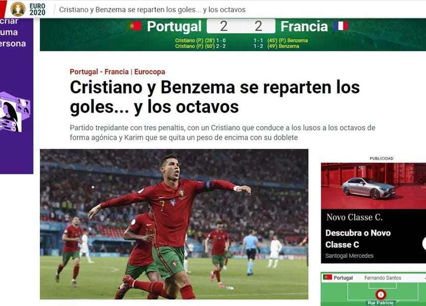 Mourinho e o jogo de Portugal com a França: «Estou preocupado» - Euro  2020 - Jornal Record