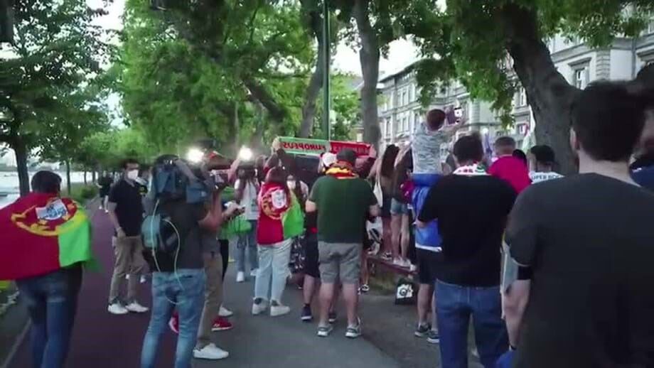 Meia centena de adeptos recebeu Portugal na chegada a Budapeste