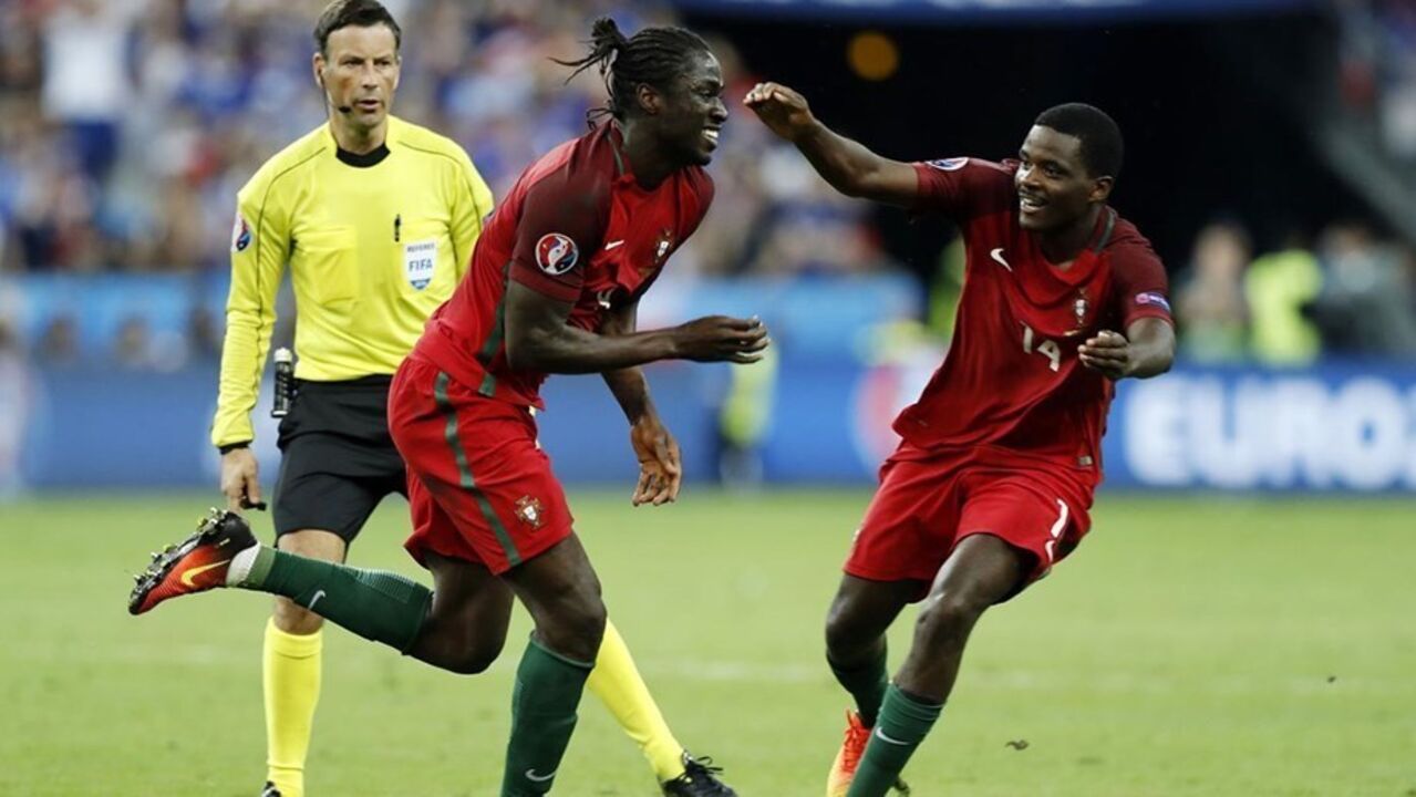 Éder depois de marcar o golo do triunfo frente a França em 2016
