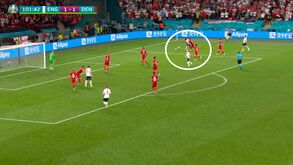 Polémica no Inglaterra-Dinamarca: duas bolas em campo no momento do penálti sobre Sterling