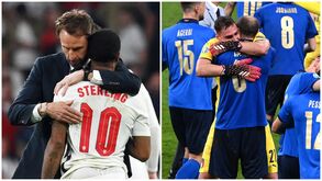 Tristeza inglesa e alegria italiana: as imagens da final do Euro'2020