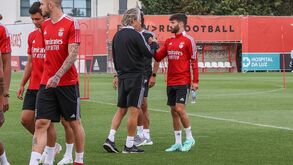 Rafa foi a novidade no treino do Benfica