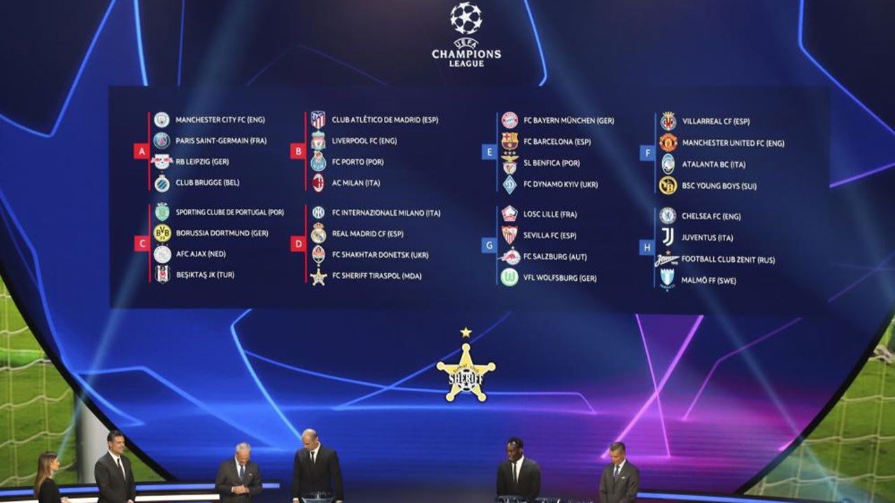 Definidos os grupos da UEFA Champions League 23-24