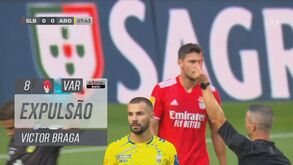 O polémico lance que deixou o Arouca reduzido a dez no Estádio da Luz