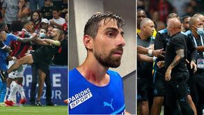 Jogadores com marcas, confusão também na tribuna e menores detidos: o 'rescaldo' do Nice-Marselha