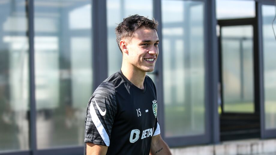SORRISO. Eis Ugarte no segundo treino com o plantel, na terça-feira