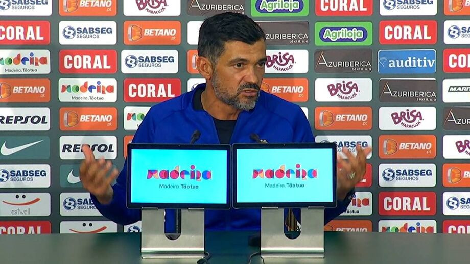 Treinador do FC Porto comentou lance polémico na grande área do Marítimo, aos 90'+8
