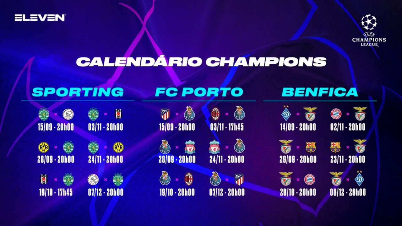 Clubes internacionais sales liga campeoes