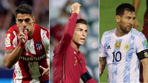 Os 10 maiores goleadores do Mundo no ativo, com Cristiano Ronaldo a liderar a tabela