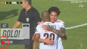 Darwin bisou no Santa Clara-Benfica com golo 'às duas tabelas'