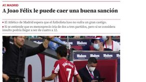 «O calvário de João Félix continua»: imprensa internacional reage à expulsão do jogador português