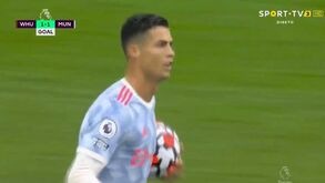 O golo de Cristiano Ronaldo que empatou a partida frente ao West Ham