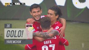 Passe de Vertonghen e Yaremchuk a finalizar com classe: o golo que deu vantagem ao Benfica em Guimarães