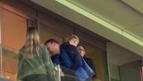 As imagens de Haaland na bancada durante o B. Dortmund-Sporting