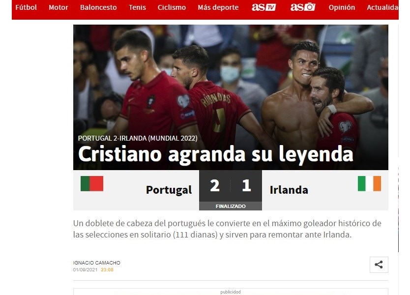 Imprensa desportiva chinesa compara Cristiano Ronaldo às acrobacias de  Oliver Tsubasa - O diário de CR7 - Jornal Record