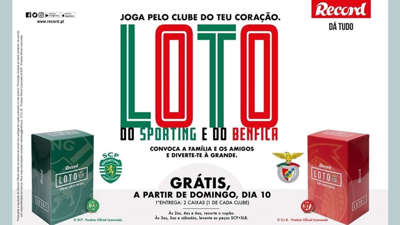 Não perca as cartas de Sporting e Benfica: grátis com o Record a partir de  hoje! - Iniciativas - Jornal Record