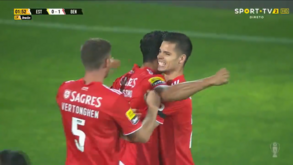 Benfica entra a todo o gás na Amoreira: dois minutos e golo de Lucas Veríssimo