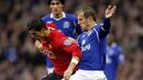CR7 frente a Phil Neville em 2008