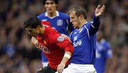 CR7 frente a Phil Neville em 2008