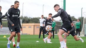 As imagens do último treino do Sporting antes do jogo com o Besiktas