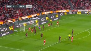 Parceria Grimaldo-Darwin resulta em mais um golo no Benfica-Sp. Braga