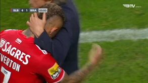 Dois golos, duas assistências e abraço de Jorge Jesus: a melhor noite de Everton no Benfica