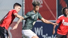 As imagens do jogo-treino do Benfica com o Estrela no Seixal