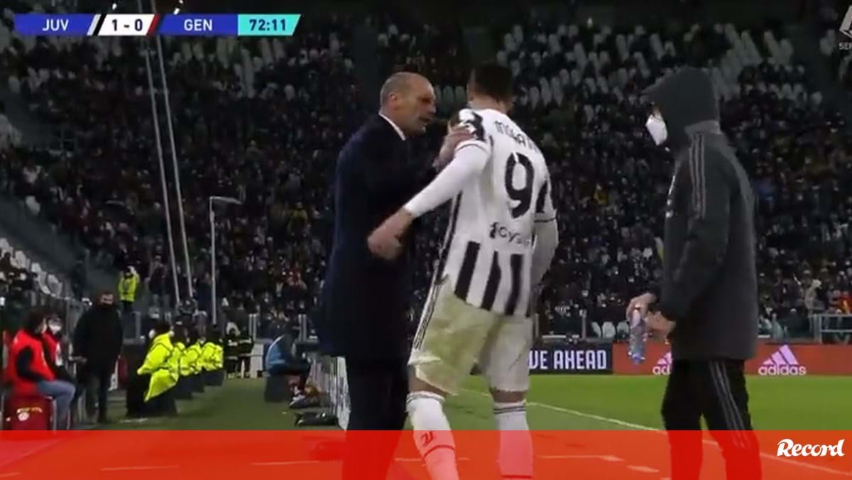 Morata and Allegri in heated discussion during Juventus – Juventus game