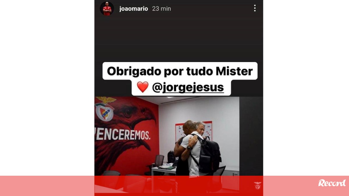 João Mário’s message to Jorge Jesus after the departure of the Benfica coach – Benfica