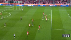 Grande centro de Pote e finalização de classe de Sarabia: Sporting abre o marcador frente ao Benfica