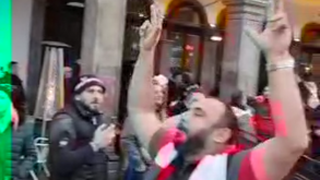 Adeptos do Estrela Vermelha já fazem a festa no centro de Braga