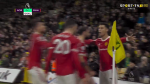 O golo de Cristiano Ronaldo que deu a vitória ao Man. United em casa do Norwich
