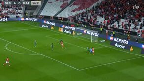 Assistência de Rafa e Yaremchuk a fazer o quinto golo do Benfica ao Marítimo