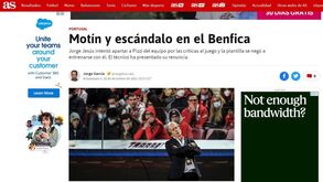 «Motim e escândalo no Benfica»: imprensa internacional reage à saída de Jorge Jesus 