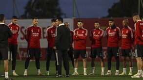 As imagens da palestra de Veríssimo e do primeiro treino do Benfica após a saída de Jesus